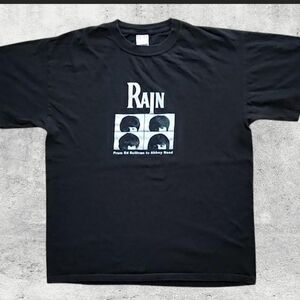 Vintage 2000s The Beatles Rain Graphic T-Shirt L Y2K Band Tee